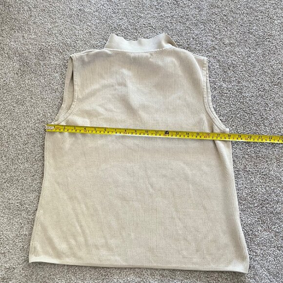 Tommy Bahama Silk & Cotton Beige Cream Relaxed Fit Stretch Collared Vest NWOT - Picture 8 of 8
